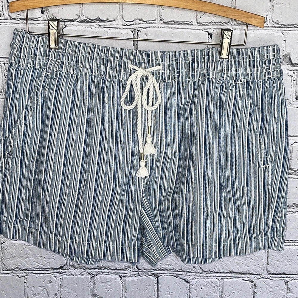 Loft shorts Blue striped with Rope Tie Size L